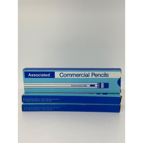VTG Associated 600 Commercial Pencils New Old Stock Box Pencils Set-of-3 - Picture 1 of 7